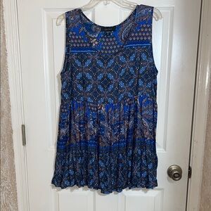 Karen Kane Blue Sleeveless Top